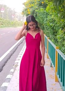 Elegant red Maxi Dress