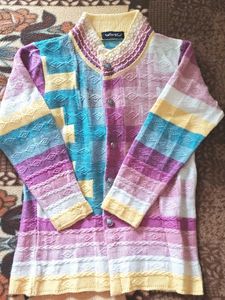 Multicolored Pure Wool Sweater