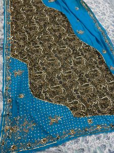 Heavy Georgette Handwork Saree