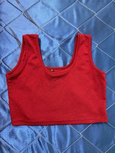 Red Sleeveless Tank Top