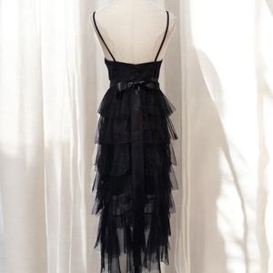 Black Belt Tulle Dress