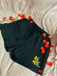 Black Crop Tank Top With Shorts