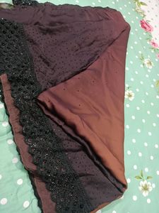 Saree Black And Brown