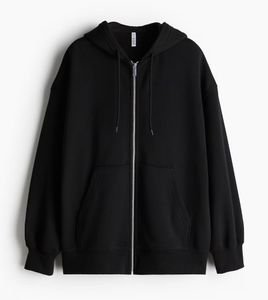H&M Black Zip-Up Hoodie