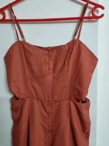 Rust Cutout Jumpsuit