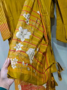 muslin kurti pant set