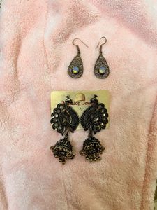 Oxidised Earrings Pair