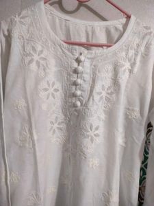 White Handwork Kurta
