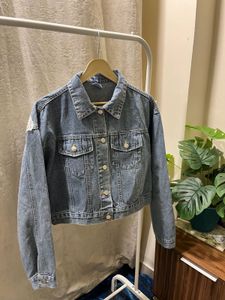 Denim Jacket with Lace