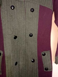 Stylish Green &amp; Purple Coat