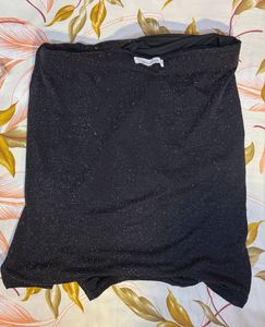 Promod black glittery skirt