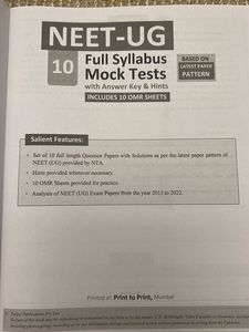 NEET UG mock tests