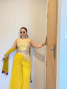 Yellow Ethnic Palazzo Set