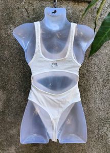I. OFF WHITE SEXY BODYSUIT