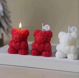 Handmade Rose Teddy Scented Candle 🧸🕯️