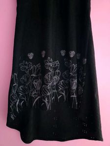 Black Mid Slit Dress