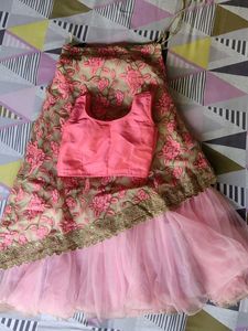 Pink Floral Lehenga Set
