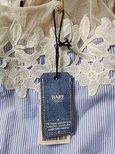 BARE DENIM Top With Lace|Net