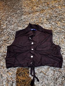 Brown Crop Top