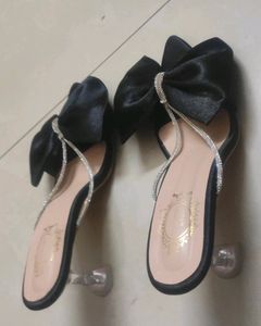 Rhinestones Heels With Bow