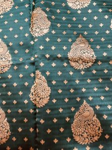 Banarasi Will Saree With zari Border Green Colour