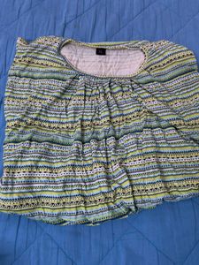 Striped Green and Yellow Top