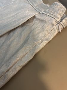 silver metallic tennis skirt