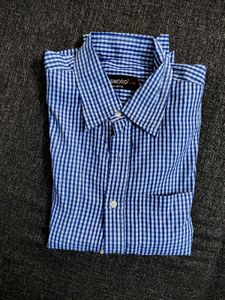Blue Gingham Dress Shirt - PASSWORD