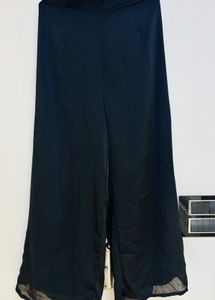 Elegant Black Top With Palazzo Co-ords Set