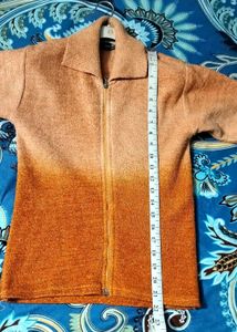 OMBRE ZIP-UP SWEATER 🧡