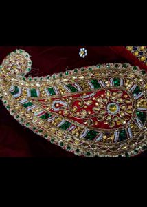 Elegant Maroon Velvet Saree