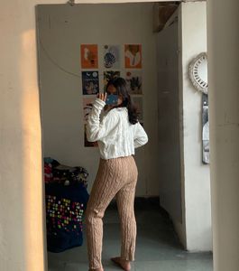 Cute White Long Sleeve Top