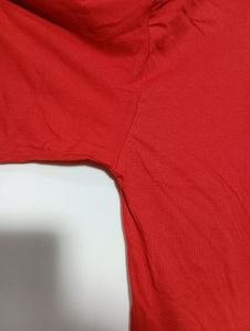 Oversized Red Printed T-Shirt (Men)