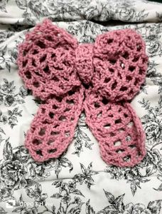 Crochet Bow Hair Clip