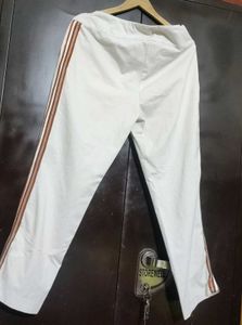 Off White Trouser Pant Striped Casual for 32 Waist