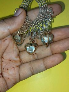 Golden Heart Jhumkas