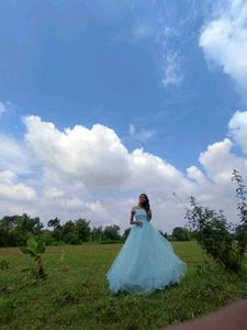 Powder Blue Flairy Gown 💫