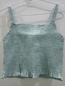 Green Crop Top