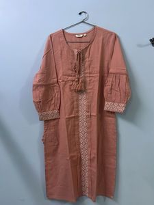 Dusty Rose Embroidered Dress