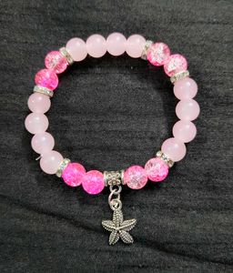 FREE SHIPPING....2 Starfish Charm Beaded Bracelets