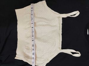 Korean White Crop Top