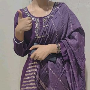 Elegant Purple Salwar Suit