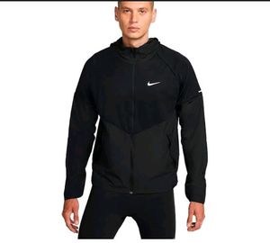 NIKE Dri Fit Full Zip Up Black Hooded Jacket