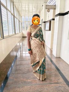 Pure Silk Banarasi With Brocade Border And Palla