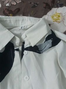 White Floral Print Shirt