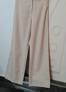Beige Flared Pants - 35