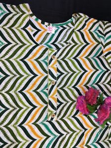 Lemon Green Kurti Set