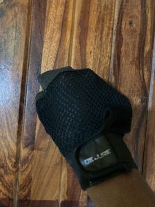 Leather And Polyester Gym/driving Gloves