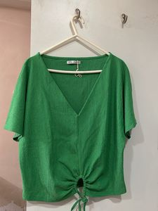 Zara Green Crop Top
