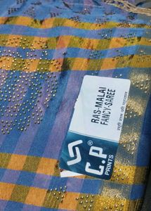 Elegant Blue Silk Blend Saree